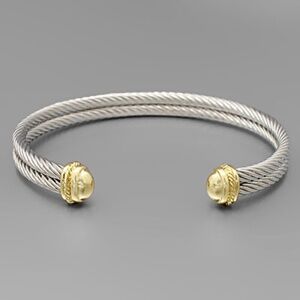 Double Cable Cuff Bracelet
